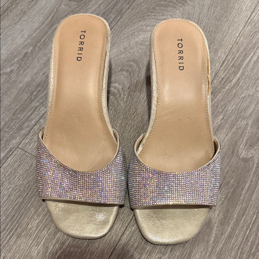 Torrid Women's Glittering Gold Heels
